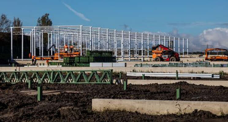 Bouw Floriade-kas in volle gang